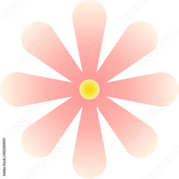 Fototapeta simple flower gradient vector