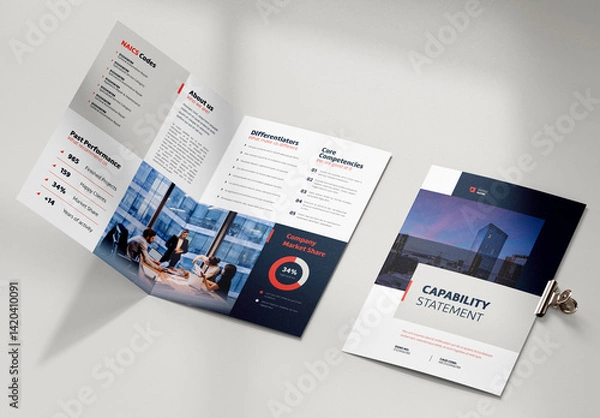 Fototapeta Capability Statement Business Brochure Template 