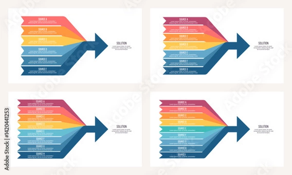 Fototapeta Business infographic template. Goal chart with options, steps. Vector chart.