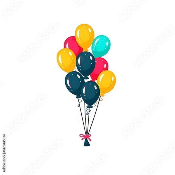 Fototapeta Bright and Colorful Balloons for Celebrations and Festive Occasions