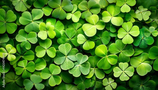 Fototapeta Kleeblätter Hintergrund 