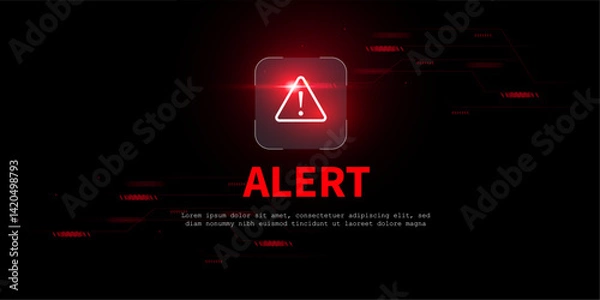 Fototapeta alert scam fraud protection form danger