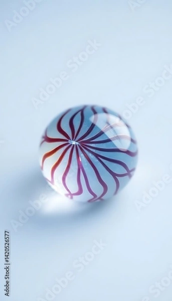 Obraz close up of a glass object on a white surface