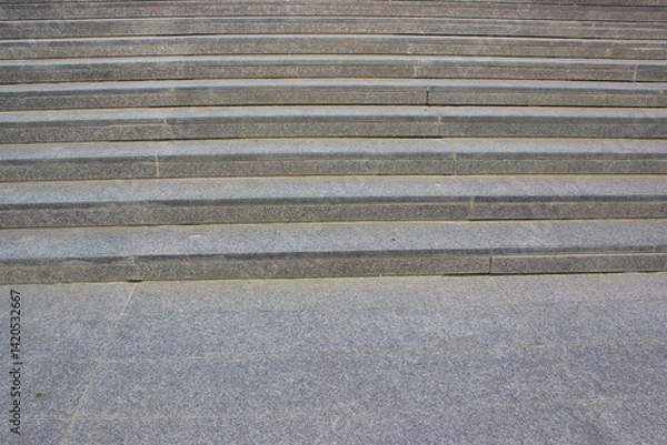 Fototapeta Granite stairs detail with horizontal pattern texture