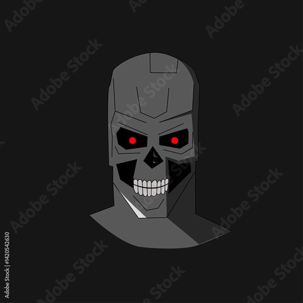 Obraz a skeleton and robot head