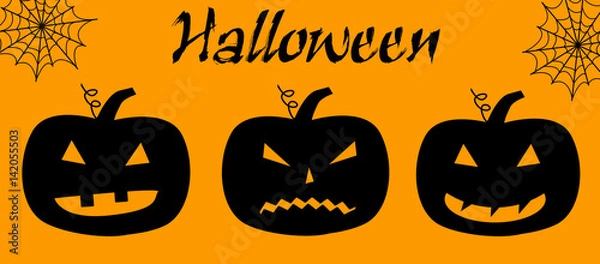 Obraz HALLOWEEN pumkin background