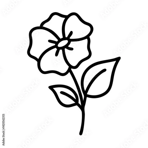Obraz Petunia flower icon, vector