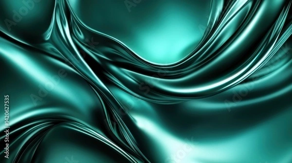 Fototapeta Deep Emerald Green Satin Fabric Background Ultra HD