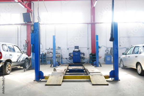 Obraz Wnętrze stacji naprawy samochodu