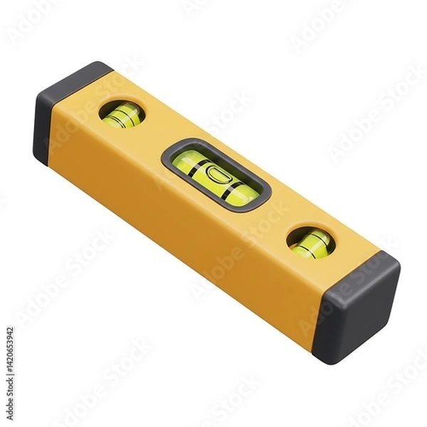 Obraz 3D cartoon horizontal spirit level