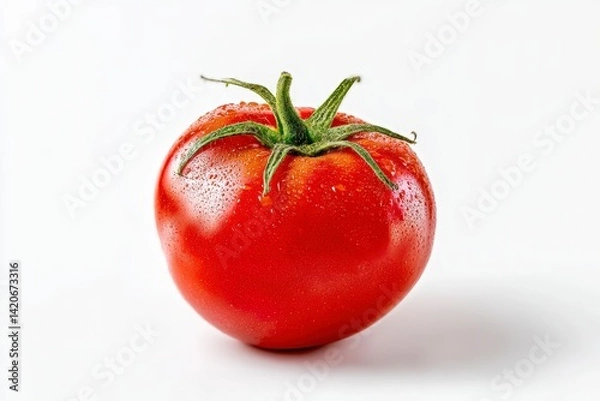 Fototapeta studio photo of a fresh tomato on a white background