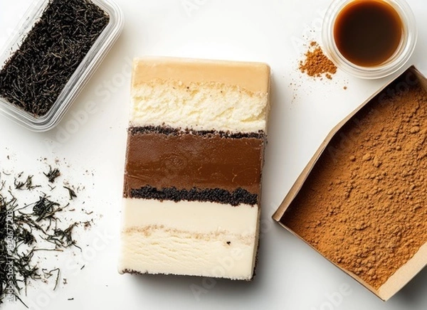 Obraz  ice cream in the shape of square piece