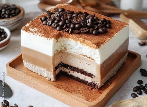 Obraz  ice cream in the shape of square piece