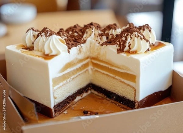 Obraz  ice cream in the shape of square piece