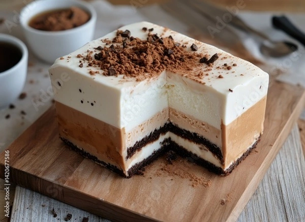 Obraz  ice cream in the shape of square piece