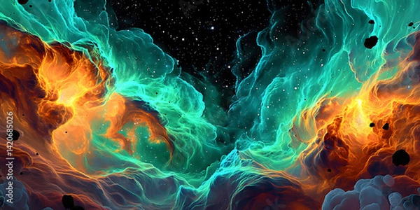 Fototapeta  Epic Cosmic Collision