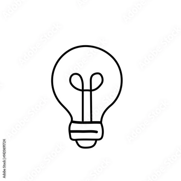 Fototapeta vector illustration of learing icon with outline style

