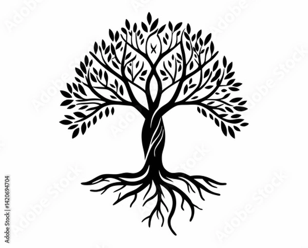 Fototapeta Tree of life vector, geometric 