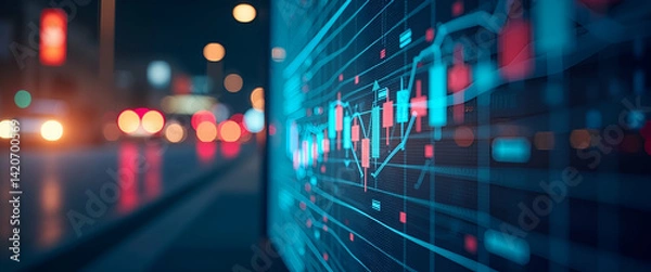 Fototapeta Analyzing Trade War Impacts on Foreign Direct Investment: Capital Flow Shifts, Investor Sentiment, and Regulatory Challenges - Professional Corporate Presentation