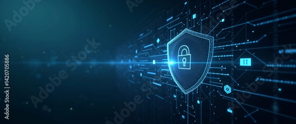 Fototapeta Integrated Cyber Defense Strategies: Stock Visuals for Systematic Threat Detection, Secure Communications, and Proactive Risk Management in Enterprise IT Security