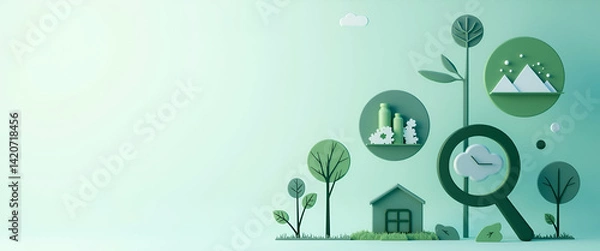 Fototapeta Net Zero Investment: Innovative Solutions for Emission Offsetting and Clean Energy Projects - Aligning with Climate Goals