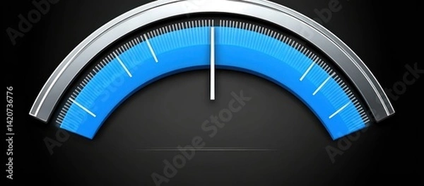 Fototapeta Stylized performance measurement gauge interface concept for digital dashboards