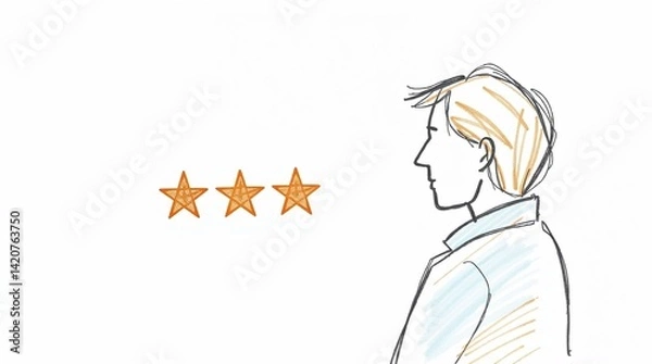 Obraz Customer leaving a review