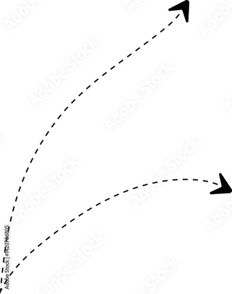 Obraz Dotted line arrow