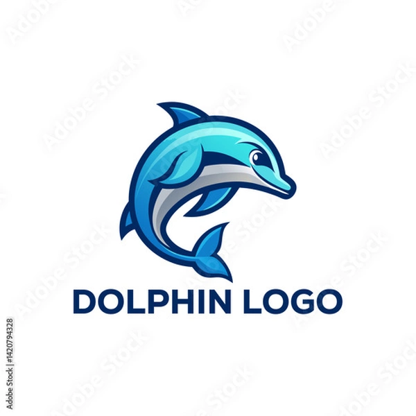 Fototapeta dolphin logo vector