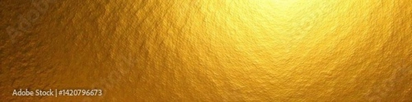 Fototapeta Reflective gold aerial view, textured metallic backdrop, golden surface, pattern