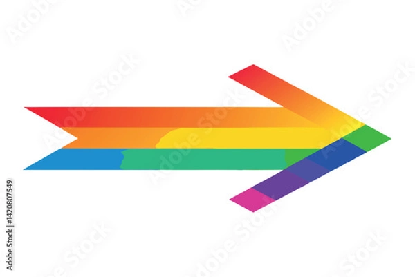 Fototapeta colorful arrows isolated on white background