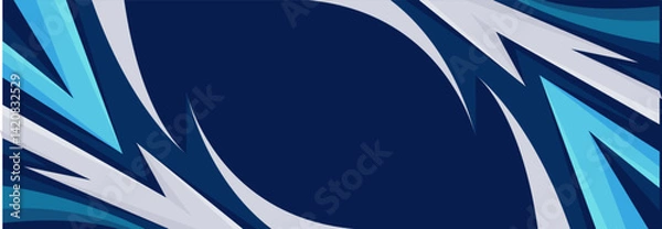 Fototapeta blue sport background vector with sharp lines modern design