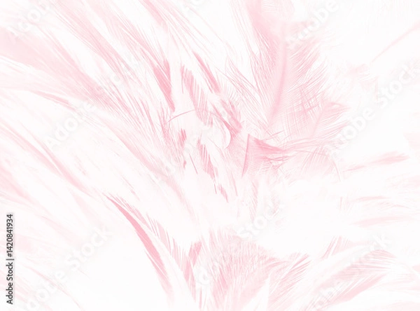Obraz Beautiful soft pink feather pattern texture background