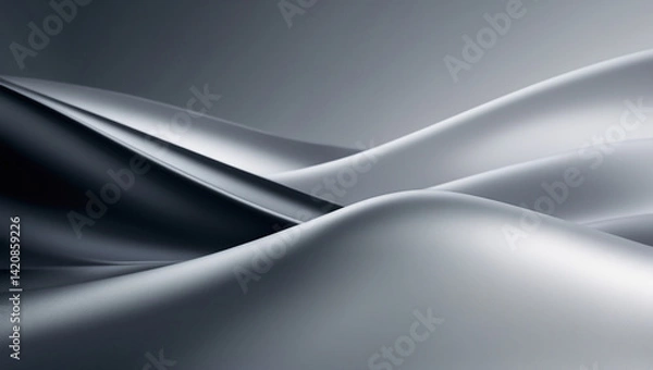Fototapeta Silver Waves Abstract Background