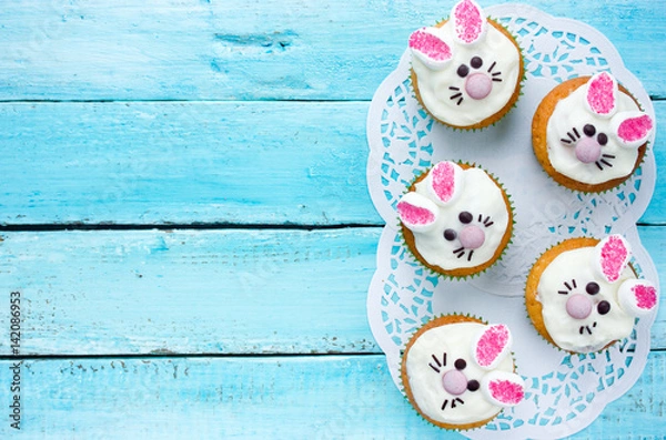 Fototapeta Easter bunny cupcakes