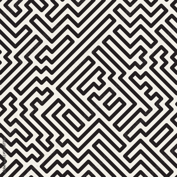 Fototapeta Striped seamless geometric pattern. Digital background.