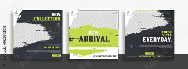 Obraz Creative new arrival social media post template design.