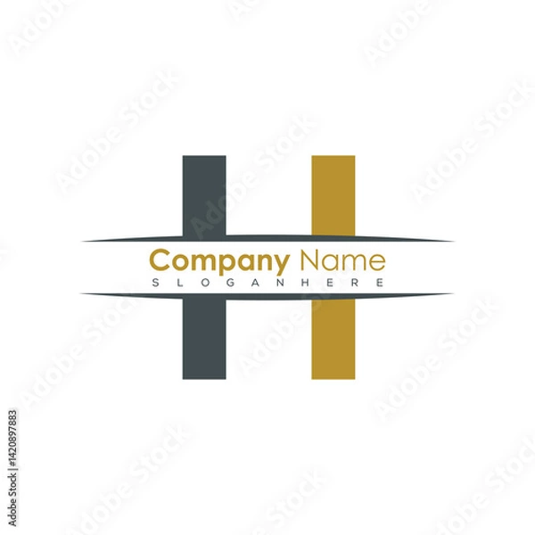 Fototapeta initial monogram letter logo with creative design.