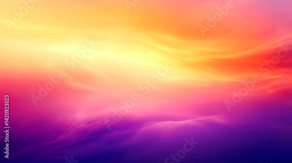 Fototapeta Vibrant Sunset Sky Abstract Background Image Design art pink soft wave calm light scene   