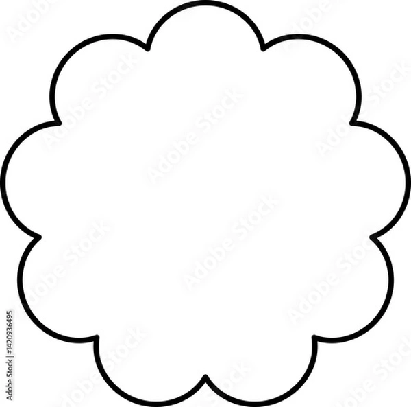 Obraz Modern abstract geometric retro flower line shapes pattern and frames