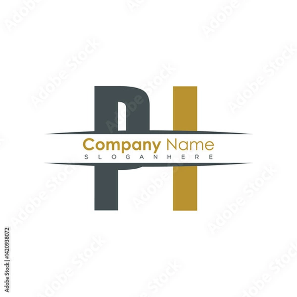 Fototapeta initial monogram letter logo with creative design.