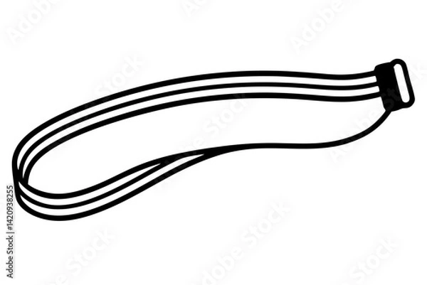 Fototapeta Resistance Band Line Art Vector Illustration