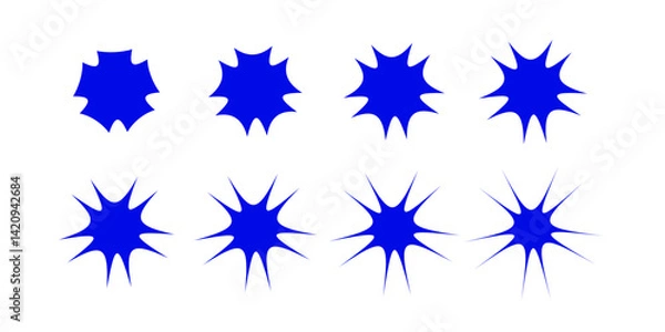 Obraz Round Shapes Vector Collection � Circular Graphics for Stickers, Labels, and Text Background Design � Abstract Circle Shapes Pack