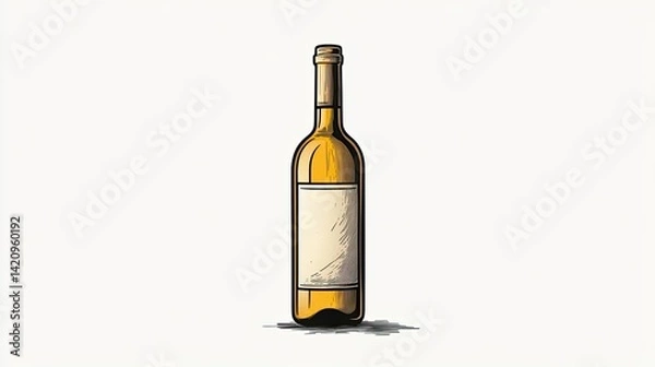 Obraz Illustration of a wine bottle