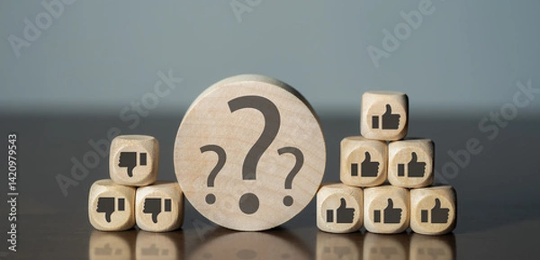 Fototapeta Weigh the pros and cons, evaluate the decision and its consequences.