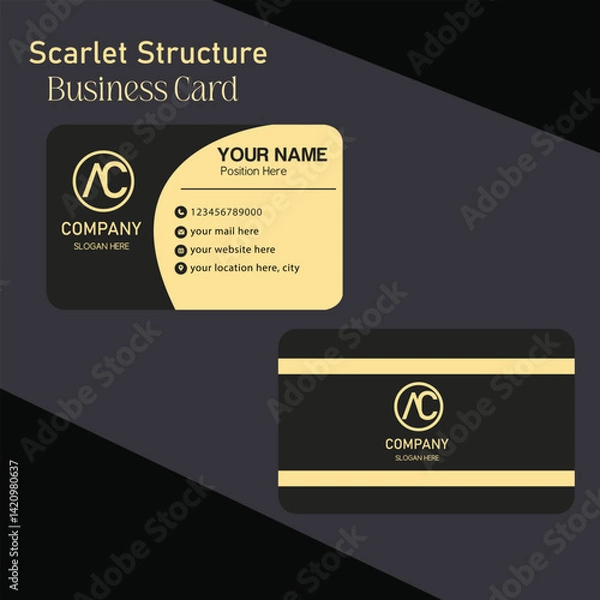 Fototapeta Stylish premium business card design