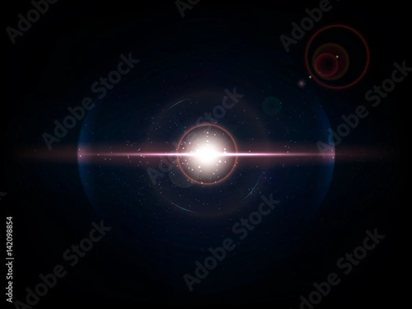 Fototapeta Blue space explosion, cosmos burst