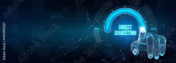 Fototapeta Marketing Strategy. Planning Strategy Concept. Business, technology, internet and networking concept. Direct marketing. 3d illustration