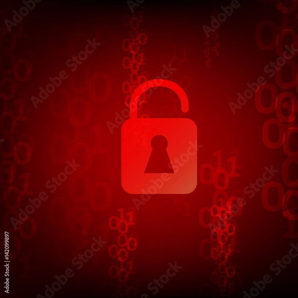 Fototapeta Vector Lock icon security protection