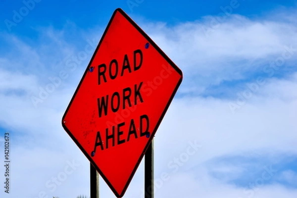 Obraz Road Work Ahead
